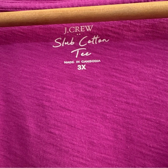 J.Crew 3X Slub Cotton Vneck Tshirt - Picture 3 of 3